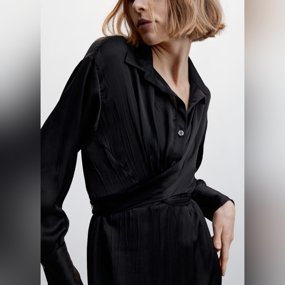 MANGO wrap shirt dress - Picture 2 of 5